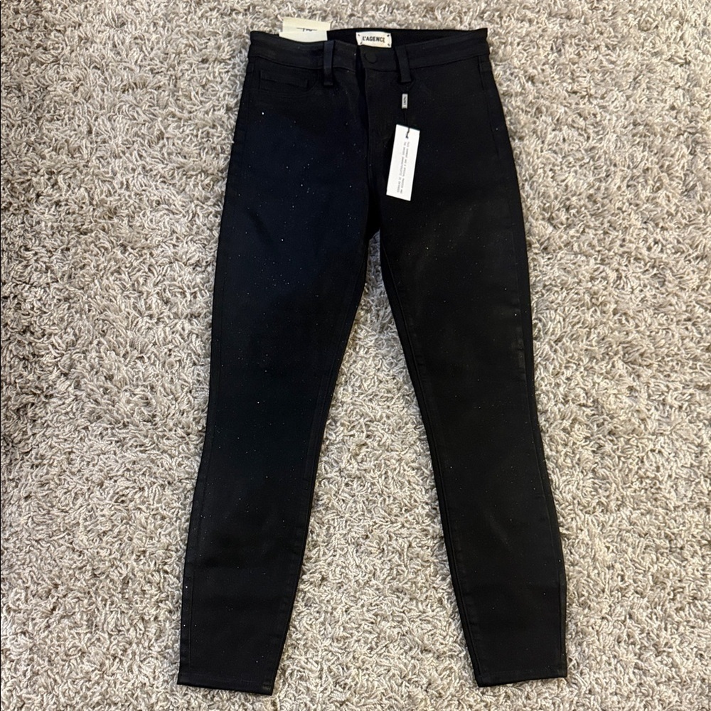 L'AGENCE Black Skinny Jeans 24 NWT
